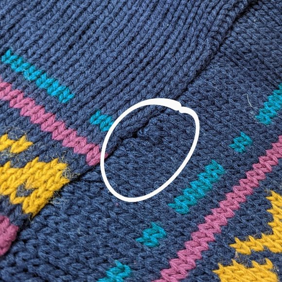 80/90s Purple Knit Abstract Sweater by Forester Rugged Apparel - Picture 9 of 10